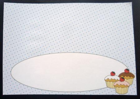 Cupcakes Insert for Large Dl (polka Dots) 5 by Charlie Angel