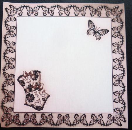 Elegant Boudoir Matching 8 x 8 Insert Panel and Greetings by Charlie Angel