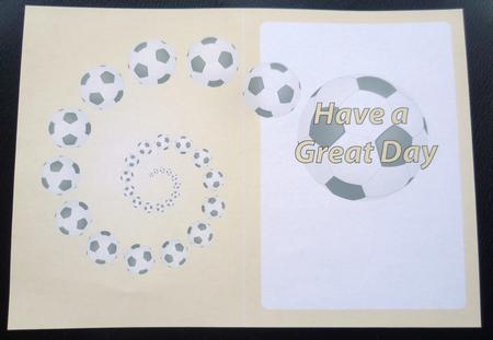 Football Fan Great Day Insert Cream by Charlie Angel