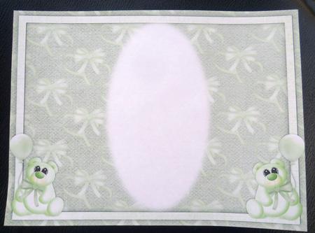 Green Balloon Bear Gatefold Insert by Charlie Angel