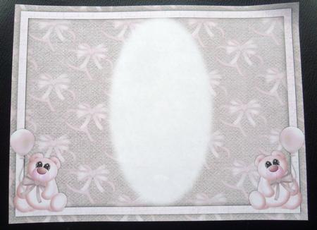 Pink Balloon Bear Gatefold Insert by Charlie Angel