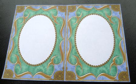 Rose Duo Fancy Bracket 7x5 Matching Card Insert by Charlie Angel