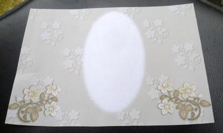 Oval Cross in Taupe Gatefold Insert by Charlie Angel