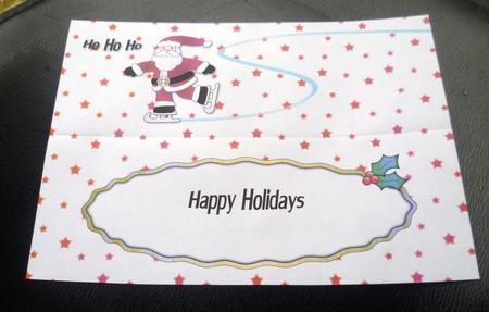 Skating Santa Large Dl Insert 4 Happy Holidays by Charlie Angel