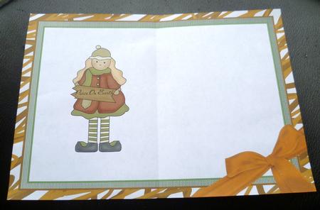 Flakey and Friends Christmas Landscape Insert for an A5 Card by Charlie Angel