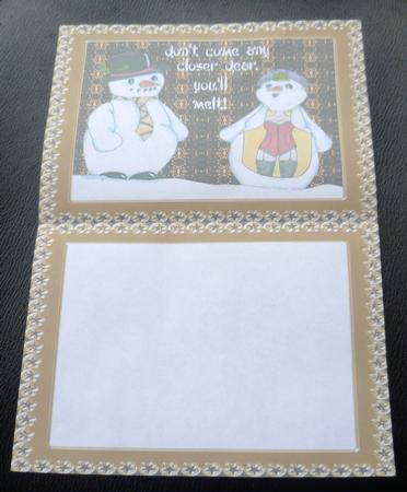 Funny Naughty Mrs & Mrs Snowman Insert by Charlie Angel