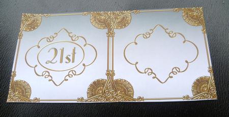 Burlesque Perfume 21st Birthday 5in Matching Card Insert by Charlie Angel