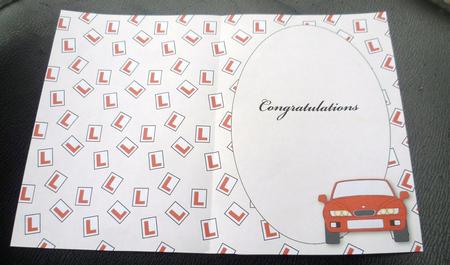New Driver Insert Congratulations (red) by Charlie Angel