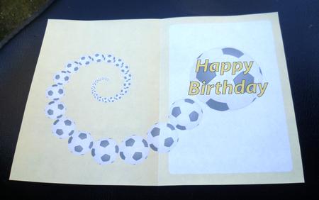 Football Fan Birthday Insert Yellow by Charlie Angel