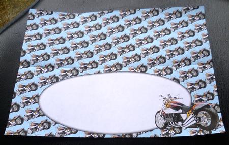 Motorbilke Insert for Large Dl (light Blue) by Charlie Angel