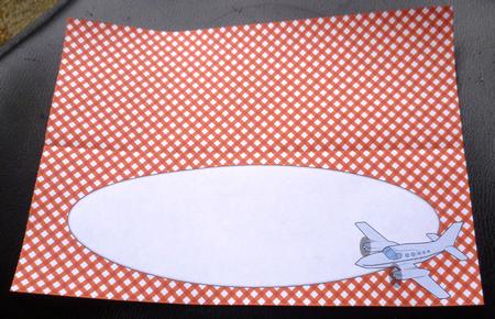 Plane Insert for Large (red Plaid) by Charlie Angel