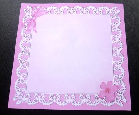Pretty Viola 8 x 8 Insert Panel and Greetings by Charlie Angel