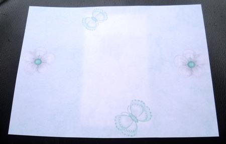 Mint Flutterby Blossoms Gatefold Insert by Charlie Angel