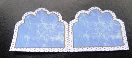 Blue Church 2 Embroidery Anglaise Matching Card Insert by Charlie Angel