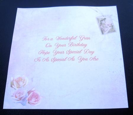Victorian Lace & Flowers 8x8inch Insert Gran by Charlie Angel