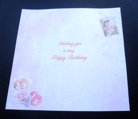 Victorian Lace & Flowers 8x8inch Insert Birthday by Charlie Angel