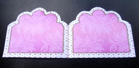 Pink Candle 2 Embroidery Anglaise Matching Card Insert by Charlie Angel