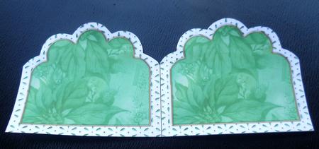 Green Blue Tits 2 Em Anglaise Matching Card Insert by Charlie Angel