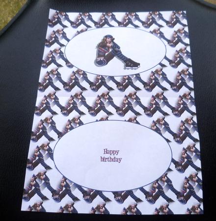 Brtish Rollerblade Girl Landscape Insert by Charlie Angel