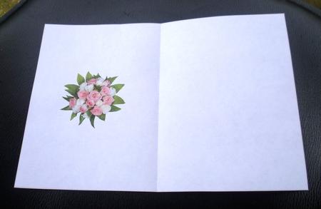 Pink & White Rose Posy Ariel View Ink Saving Insert by Charlie Angel