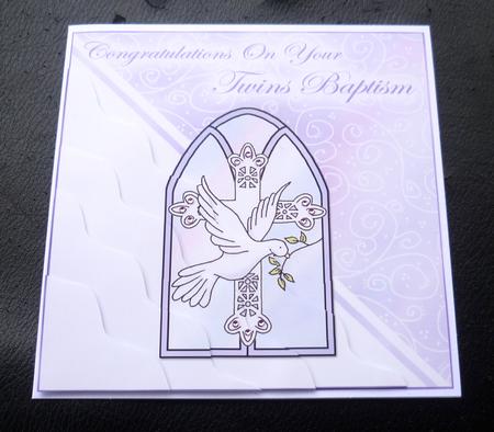 Twins Baptism Day Wavy Corner Side Stacker Topper by Charlie Angel