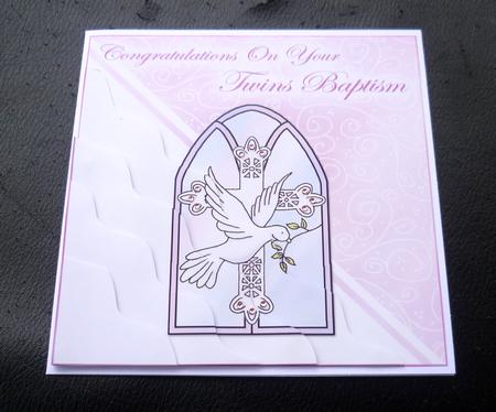 Twins Baptism Day Wavy Corner Side Stacker Topper by Charlie Angel