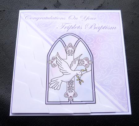 Triplets Baptism Day Wavy Corner Side Stacker Topper by Charlie Angel