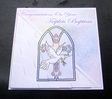 Triplets Baptism Day Wavy Corner Side Stacker Topper by Charlie Angel