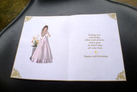 Pretty in Pink 20th Birthday Insert by Charlie Angel