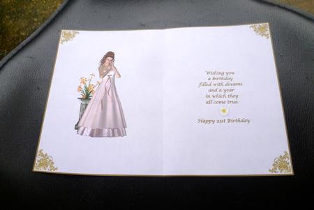 Pretty in Pink 21st Birthday Insert by Charlie Angel