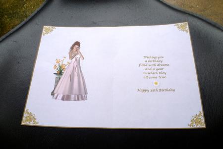 Pretty in Pink 35th Birthday Insert by Charlie Angel