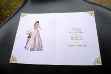 Pretty in Pink 40th Birthday Insert by Charlie Angel