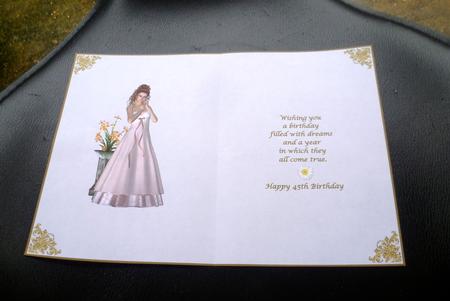 Pretty in Pink 45th Birthday Insert by Charlie Angel
