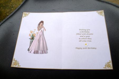Pretty in Pink 50th Birthday Insert by Charlie Angel