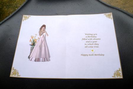 Pretty in Pink 60th Birthday Insert by Charlie Angel