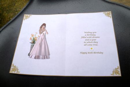 Pretty in Pink 80th Birthday Insert by Charlie Angel