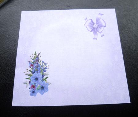 Purple Spray on Tripple Ruffle Frame Insert Plate by Charlie Angel