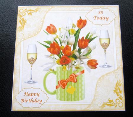 Pretty Flowers Decoupage Topper by Charlie Angel