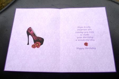 Happy Birthday Shoe Cardmaking Insert by Charlie Angel