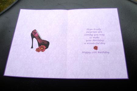Happy 17th Birthday Insert by Charlie Angel