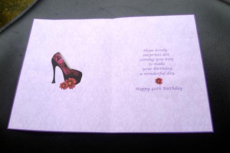 Happy 40th Birthday Insert by Charlie Angel