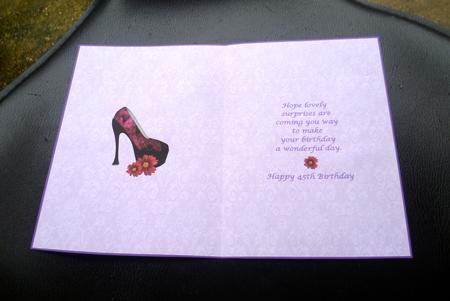 Happy 45th Birthday Insert by Charlie Angel