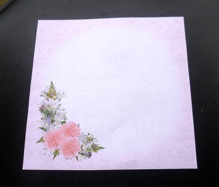8x8 Pink Carnations and Hostas Insert Plate by Charlie Angel