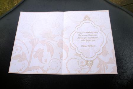 Birthday Insert Peach for Portrait Cards by Charlie Angel