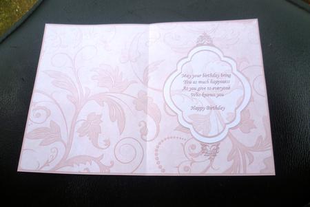 Birthday Insert Rose for Portrait Cards by Charlie Angel