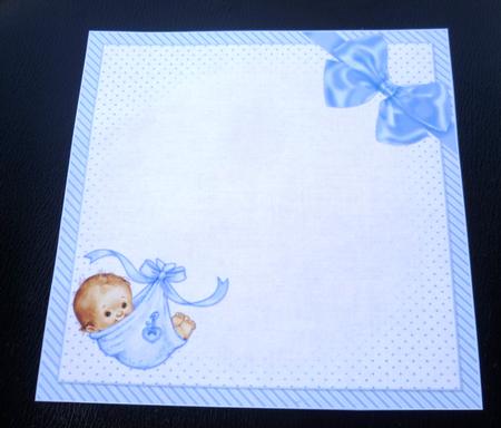 8x8 New Baby Boy Insert Plate by Charlie Angel