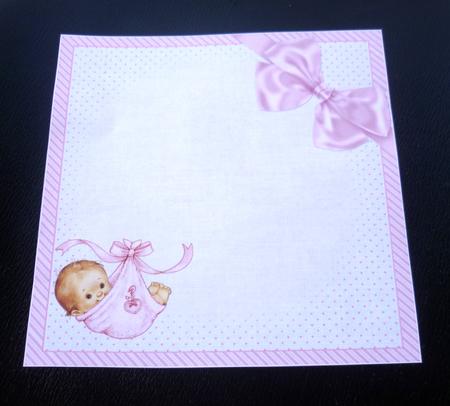 8x8 New Baby Girl Insert Plate by Charlie Angel