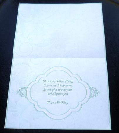 Birthday Insert Mint for Landscape Cards by Charlie Angel