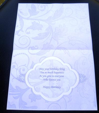 Birthday Insert Silver Lilac for Landscape Cards by Charlie Angel