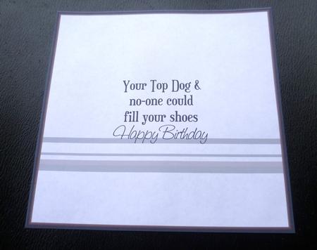Your're Top Dog Birthday Insert by Charlie Angel